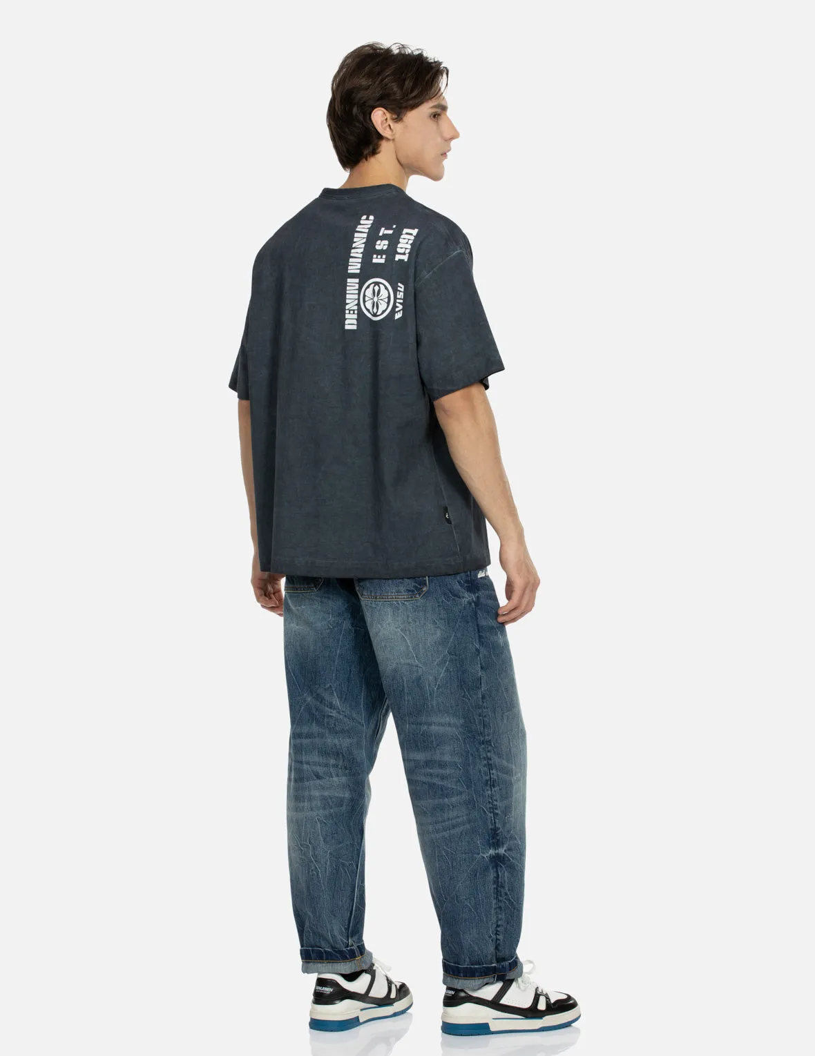 SPRING/ SUMMER COLLECTION 2025 Godhead Embroidery and Kamon Print Loose Fit T-shirt