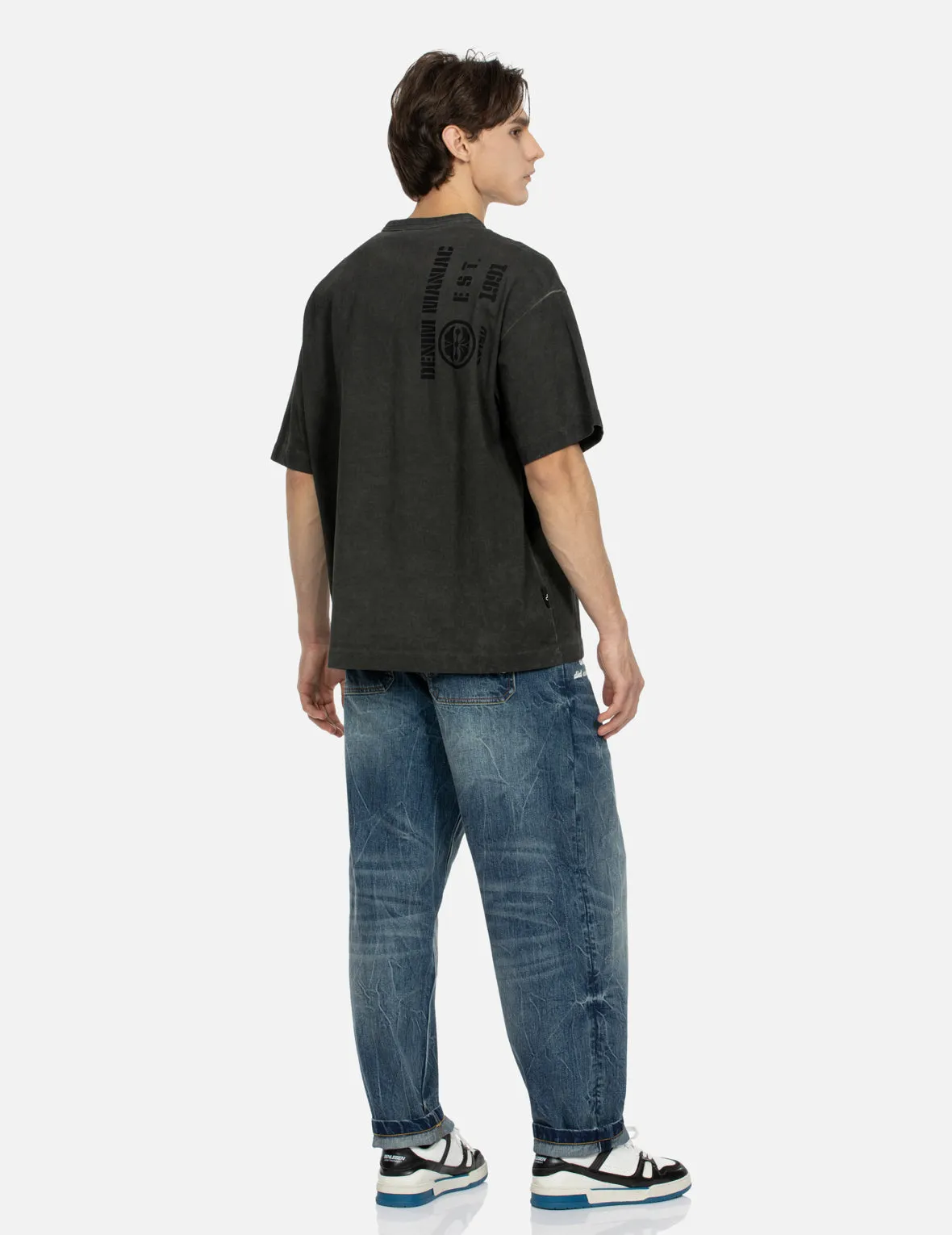 SPRING/ SUMMER COLLECTION 2025 Godhead Embroidery and Kamon Print Loose Fit T-shirt