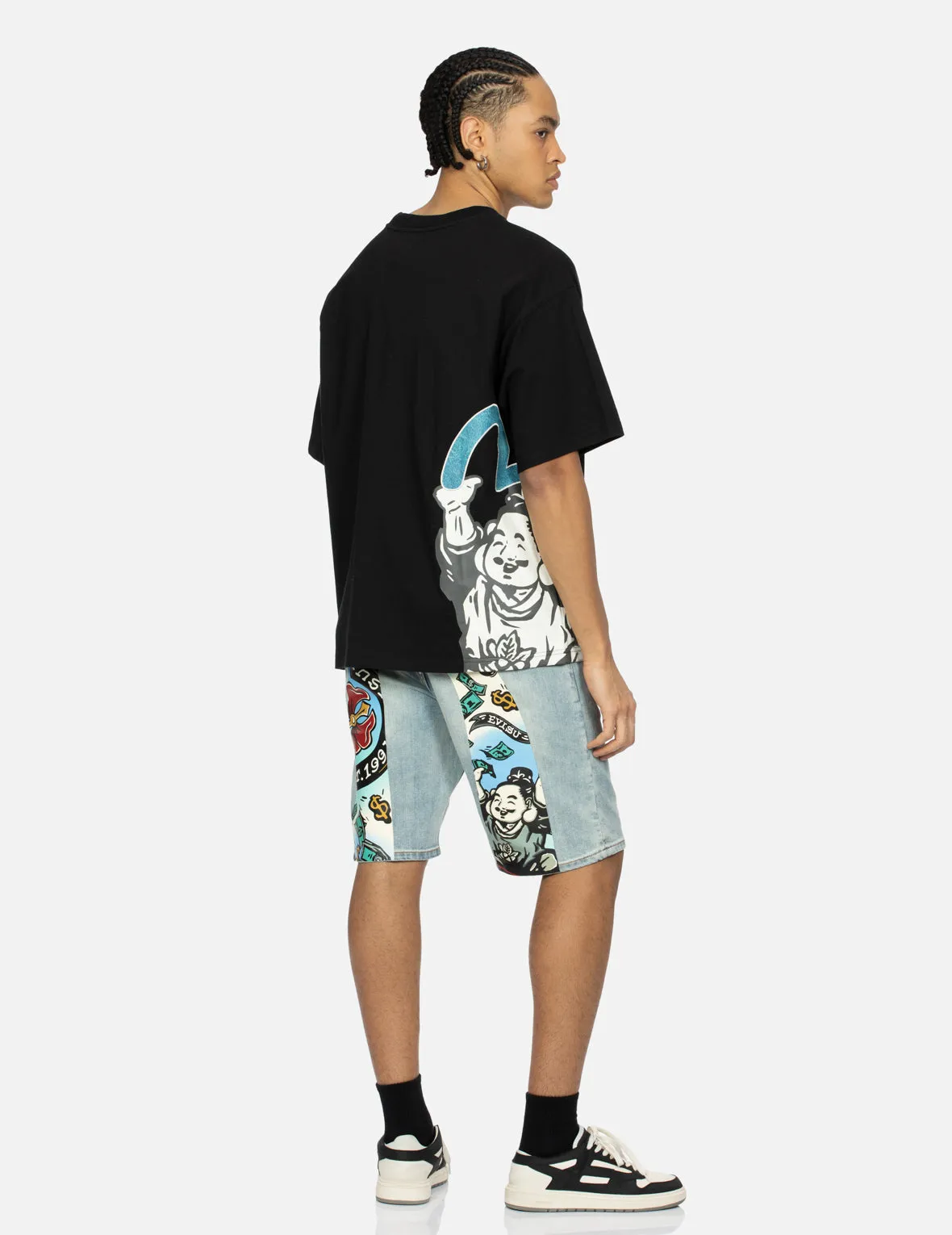 SPRING/ SUMMER COLLECTION 2025 Godhead Print and Seagull Embroidery Loose Fit T-shirt