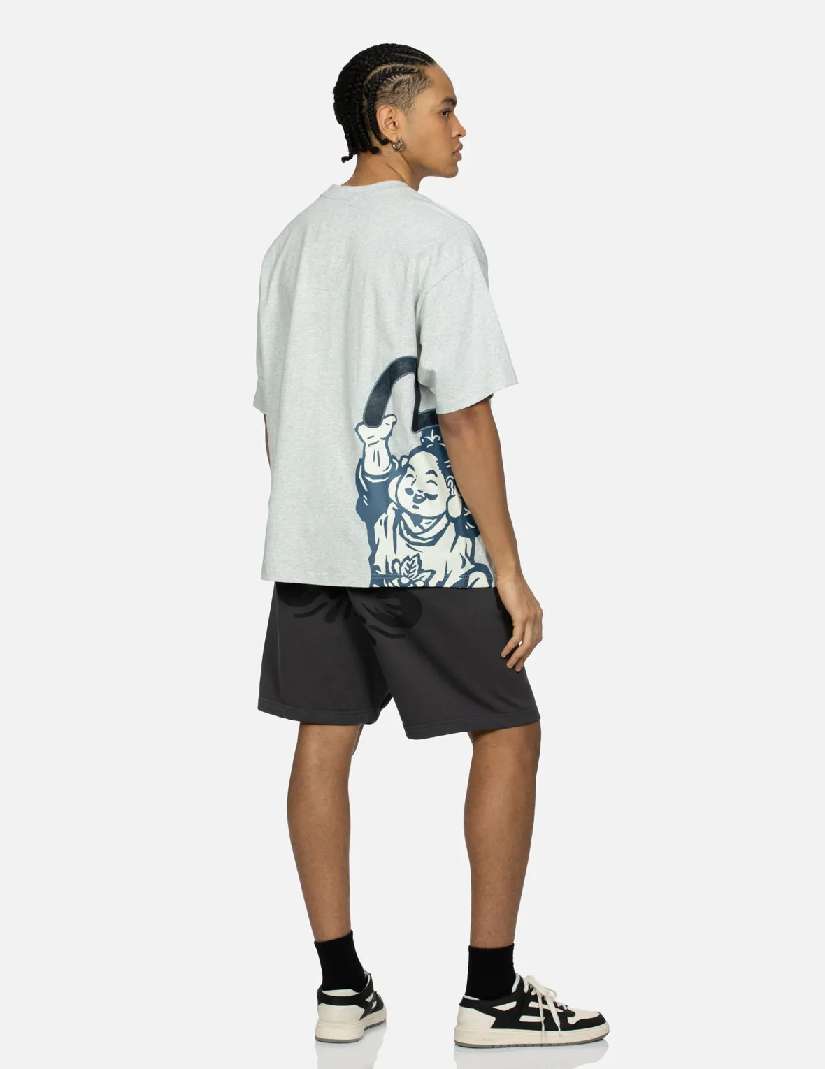 SPRING/ SUMMER COLLECTION 2025 Godhead Print and Seagull Embroidery Loose Fit T-shirt