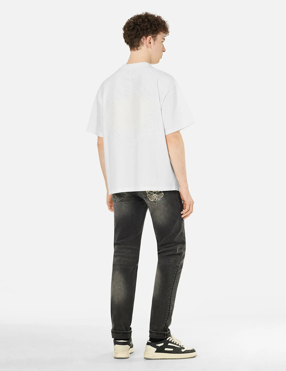 SPRING/ SUMMER COLLECTION 2025 Hakutaku Print and Seagull Emboss Print Loose Fit T-shirt