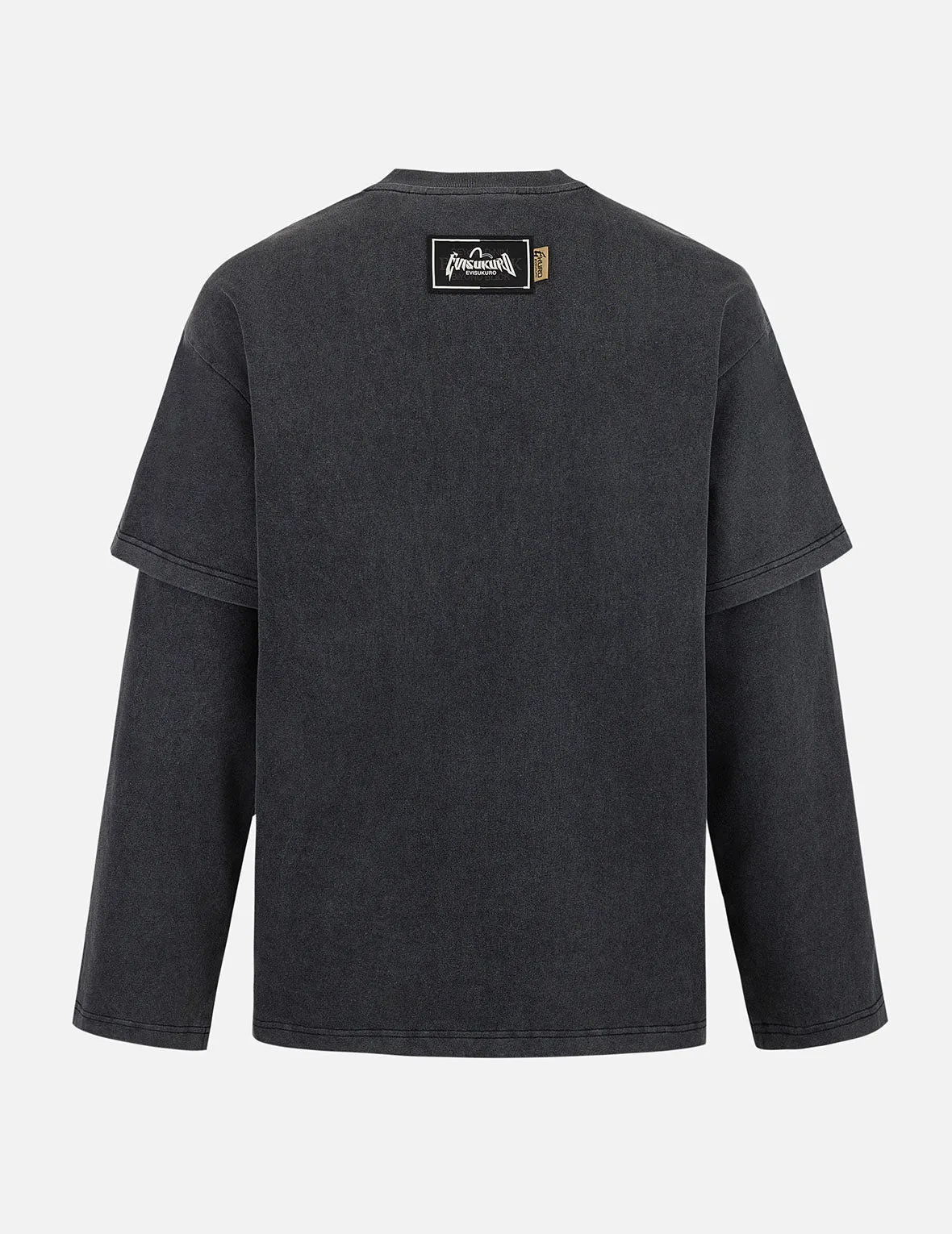 SPRING/ SUMMER COLLECTION 2025 Heavy Washed Regular Fit 2-in-1 Long-Sleeve T-Shirt
