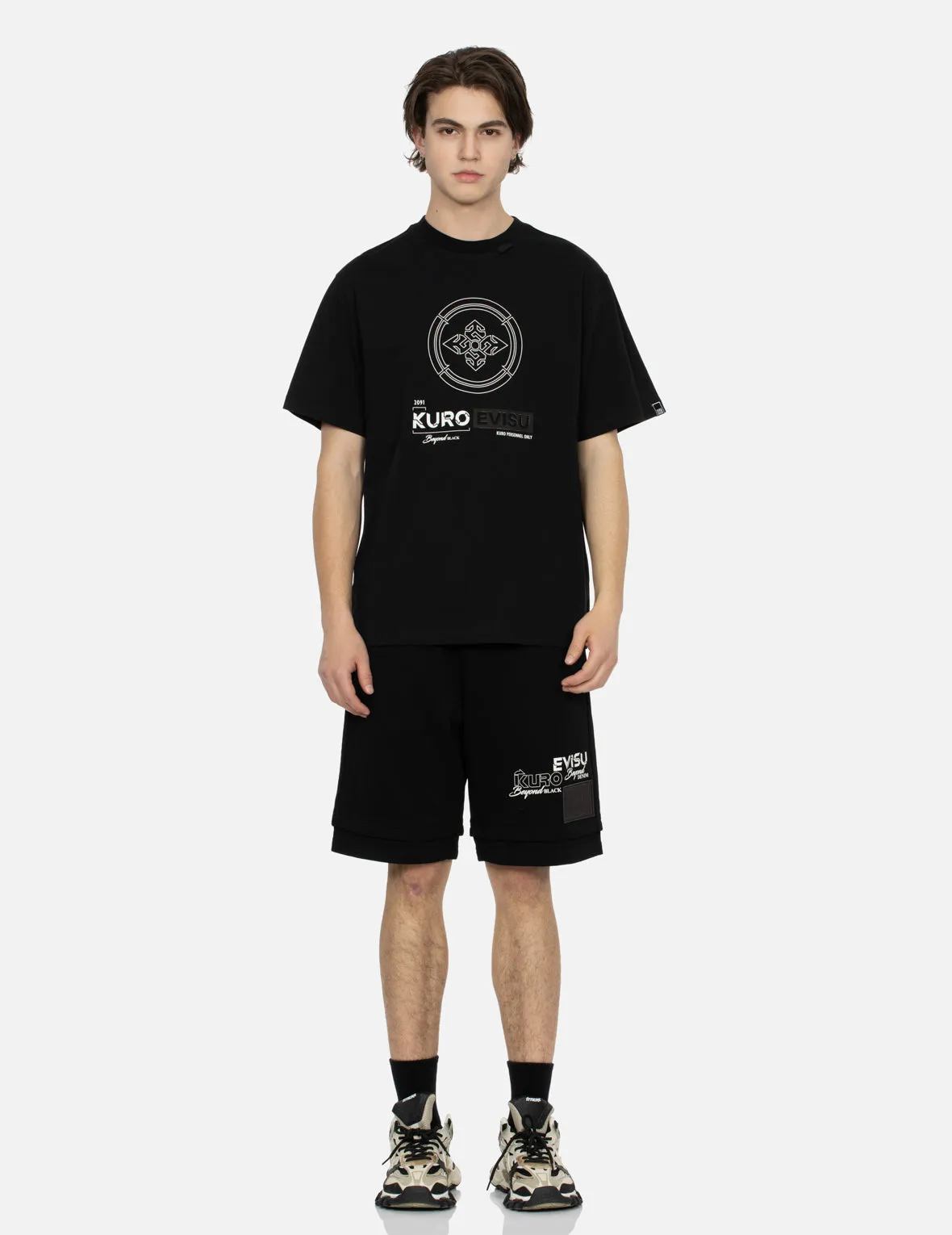 SPRING/ SUMMER COLLECTION 2025 Kamon and Iridescent Seagull Print Regular Fit T-Shirt