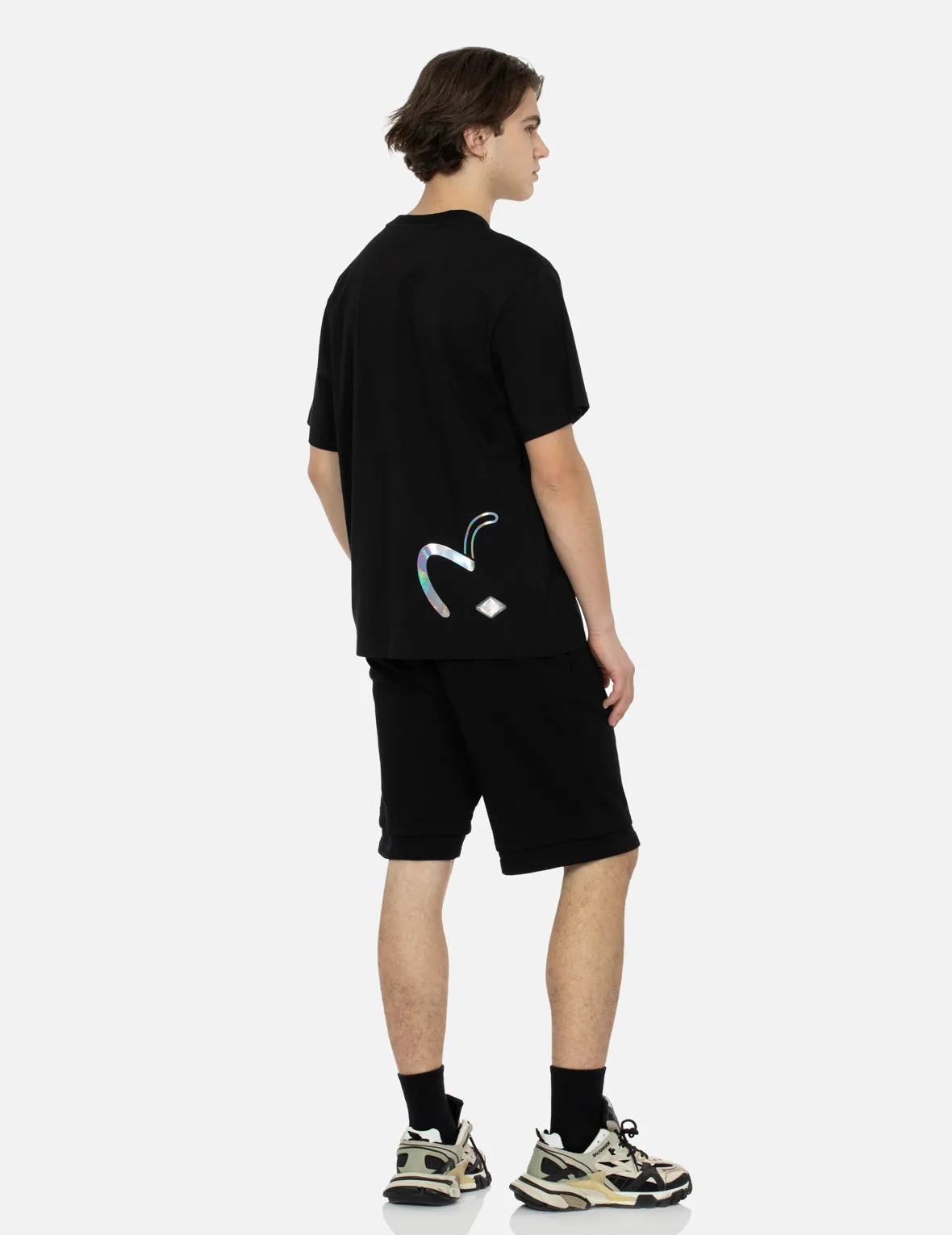 SPRING/ SUMMER COLLECTION 2025 Kamon and Iridescent Seagull Print Regular Fit T-Shirt