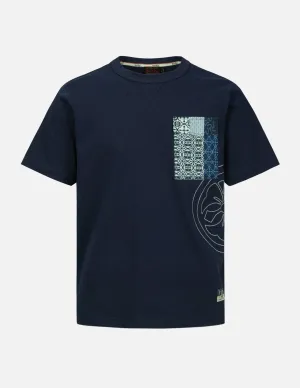 SPRING/ SUMMER COLLECTION 2025 Kamon Stitching with Patterned Pocket Regular Fit T-shirt