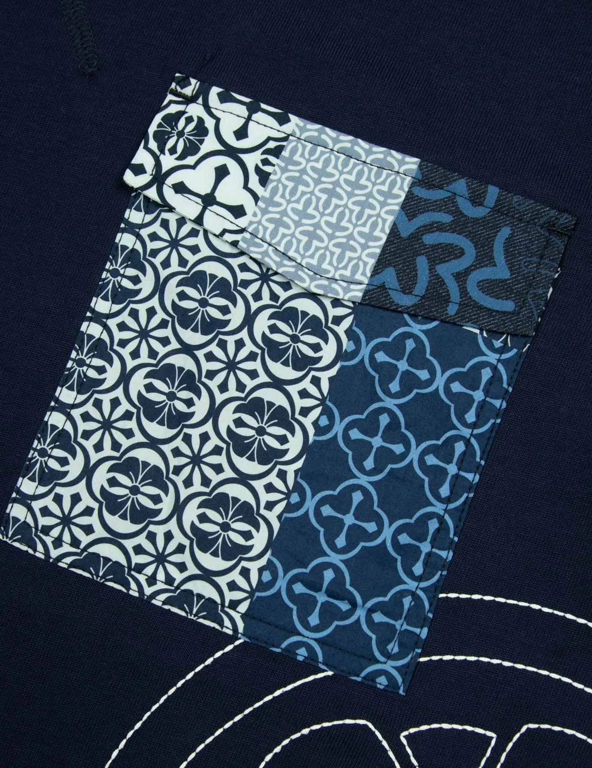 SPRING/ SUMMER COLLECTION 2025 Kamon Stitching with Patterned Pocket Regular Fit T-shirt