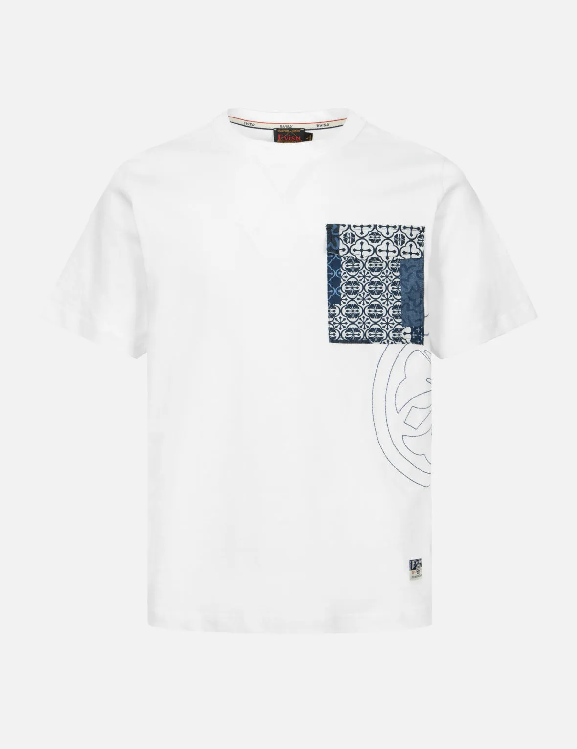SPRING/ SUMMER COLLECTION 2025 Kamon Stitching with Patterned Pocket Regular Fit T-shirt