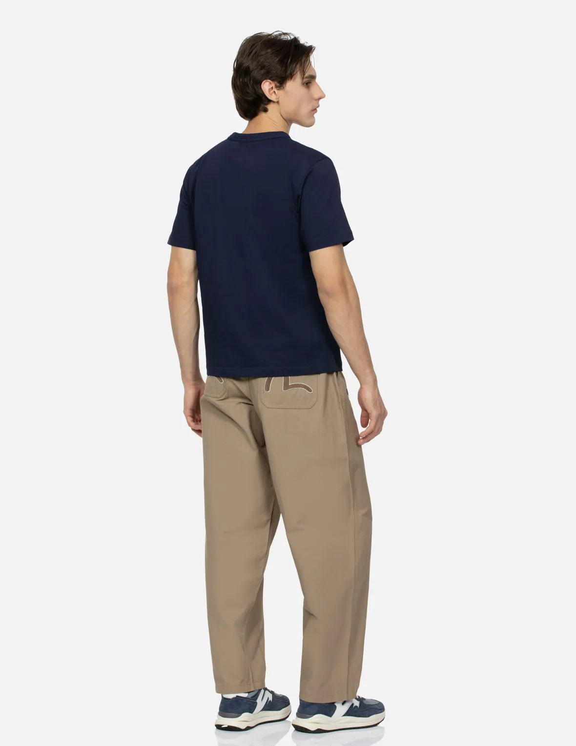 SPRING/ SUMMER COLLECTION 2025 Kamon Stitching with Patterned Pocket Regular Fit T-shirt