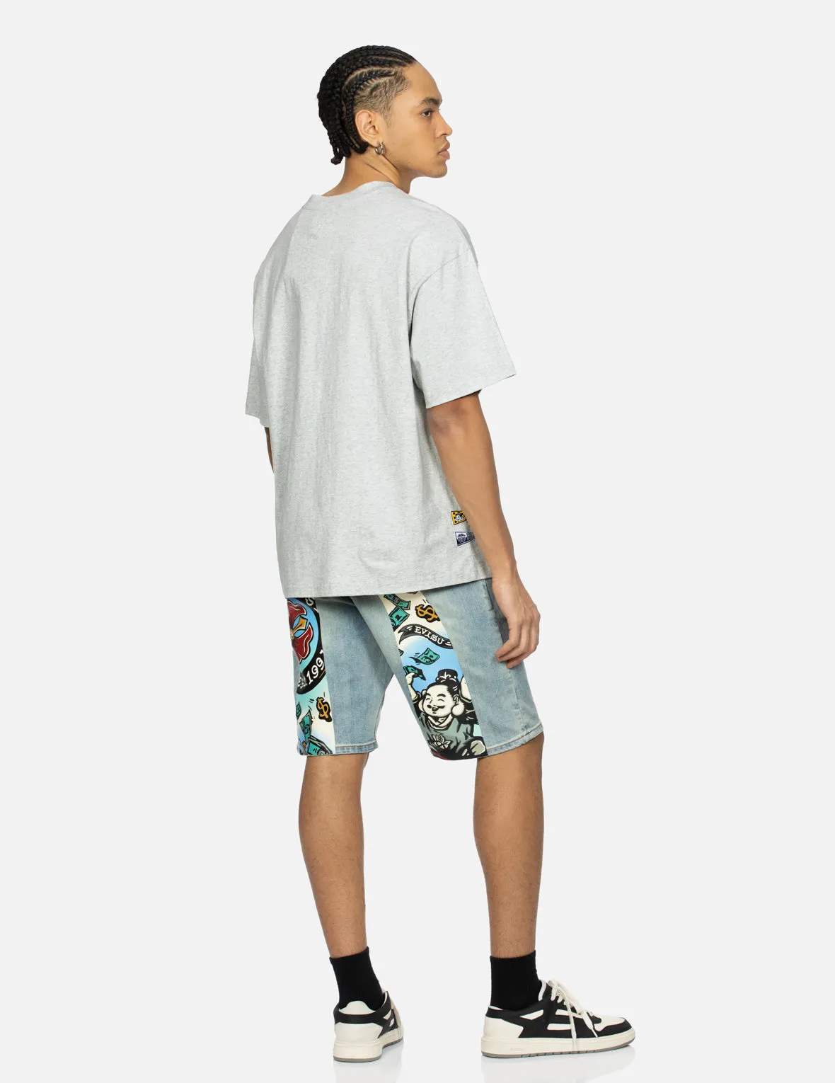 SPRING/ SUMMER COLLECTION 2025 Logo and Gaming Daruma Print Relax Fit T-shirt
