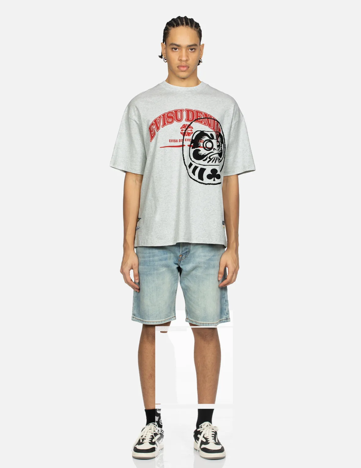 SPRING/ SUMMER COLLECTION 2025 Logo and Gaming Daruma Print Relax Fit T-shirt
