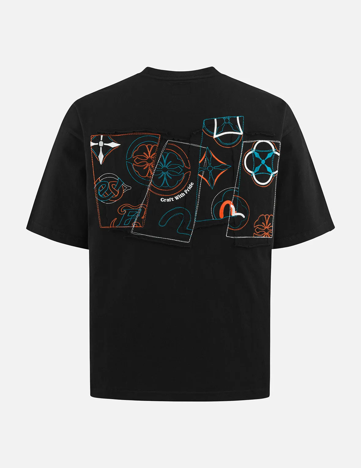 SPRING/ SUMMER COLLECTION 2025 Logo and Kamon Embroidery Loose Fit T-Shirt
