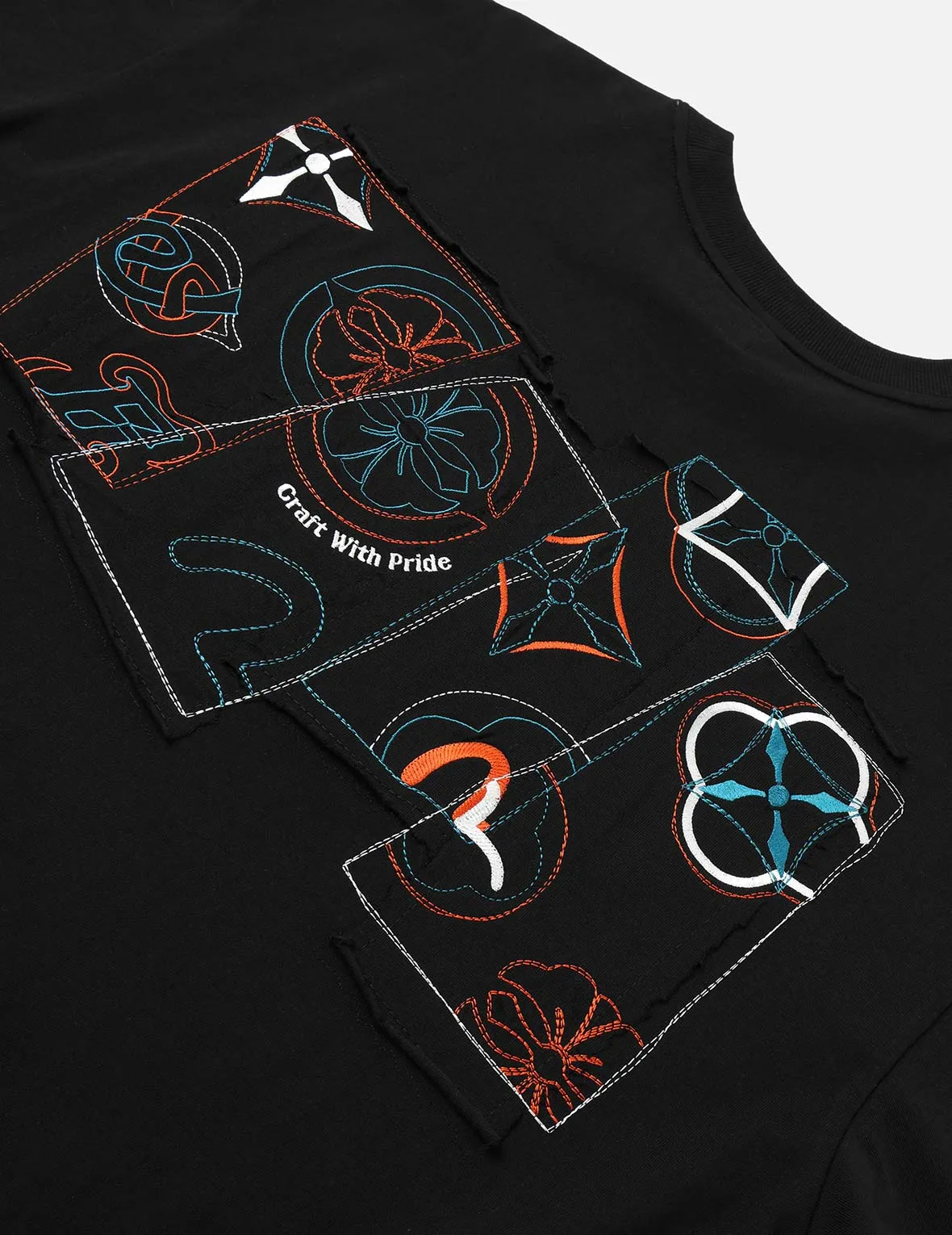 SPRING/ SUMMER COLLECTION 2025 Logo and Kamon Embroidery Loose Fit T-Shirt