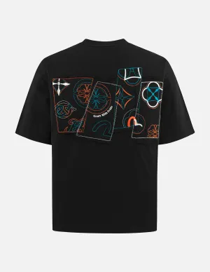 SPRING/ SUMMER COLLECTION 2025 Logo and Kamon Embroidery Loose Fit T-Shirt