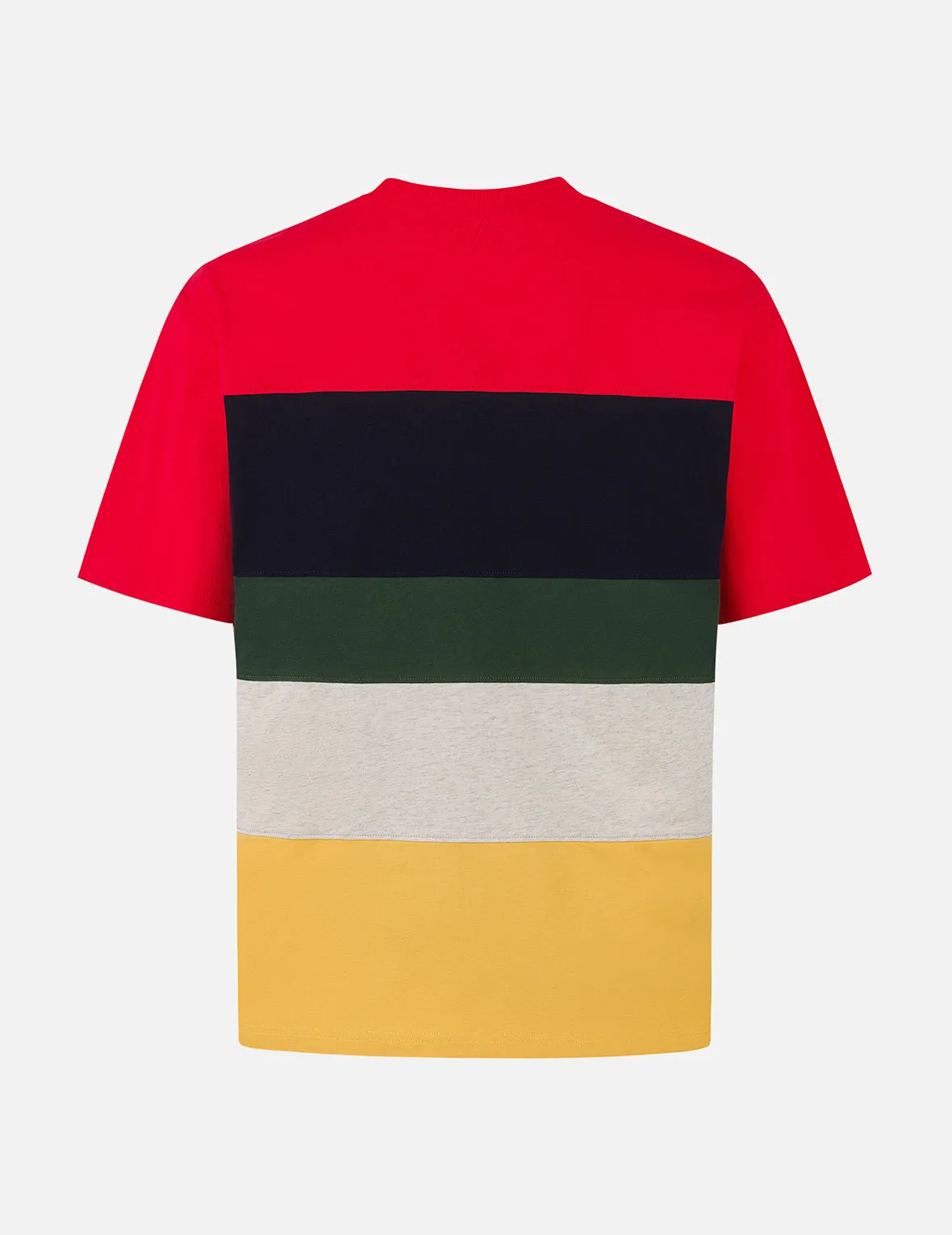SPRING/ SUMMER COLLECTION 2025 Logo and "91" Appliqué Embroidery Relax Fit Stripe T-Shirt