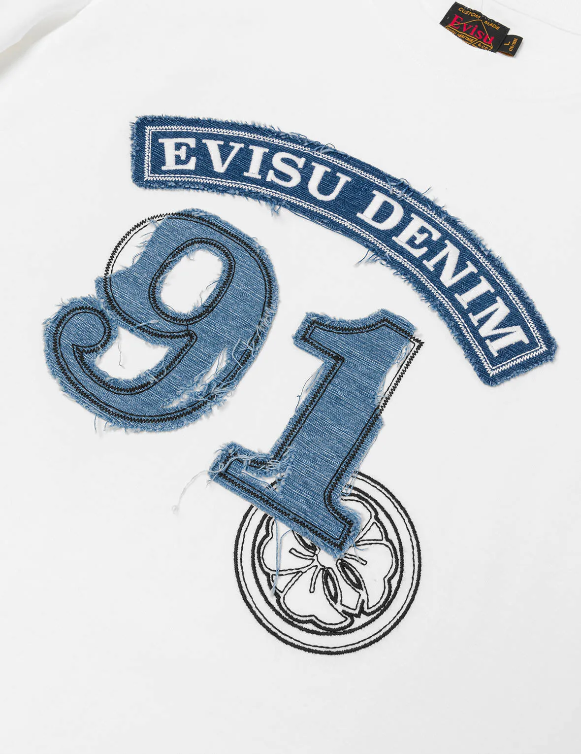 SPRING/ SUMMER COLLECTION 2025 Logo and "91" Appliqué Embroidery Relax Fit T-shirt