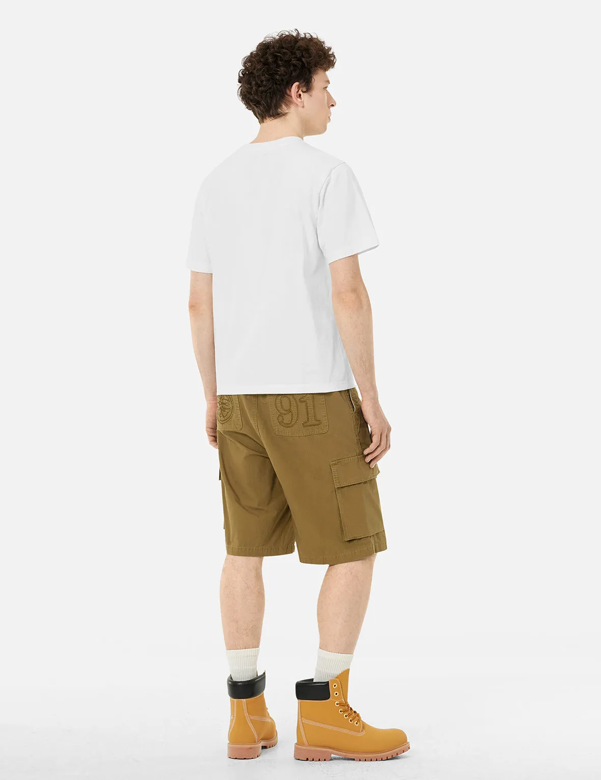 SPRING/ SUMMER COLLECTION 2025 Logo and "91" Appliqué Embroidery Relax Fit T-shirt