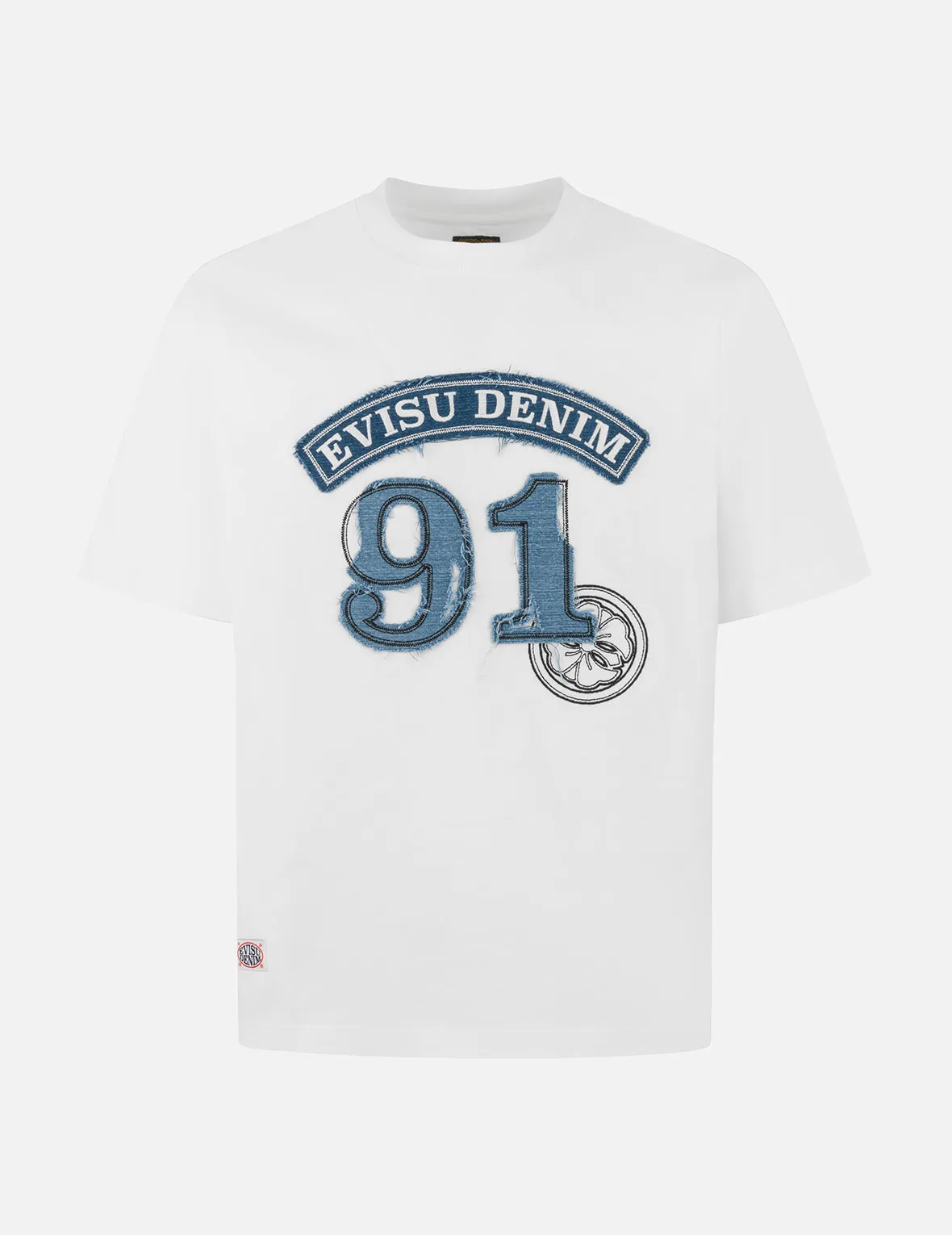 SPRING/ SUMMER COLLECTION 2025 Logo and "91" Appliqué Embroidery Relax Fit T-shirt