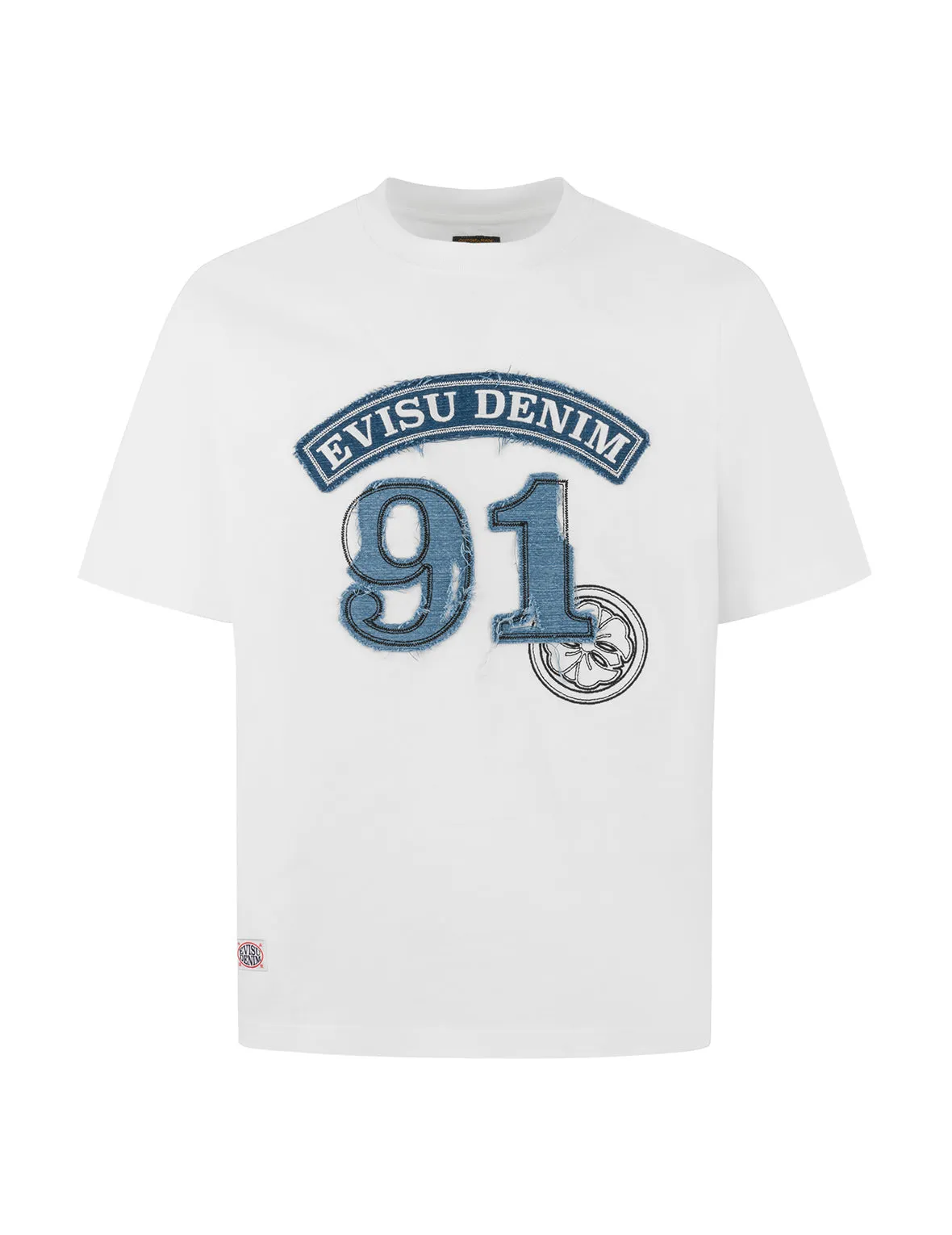 SPRING/ SUMMER COLLECTION 2025 Logo and "91" Appliqué Embroidery Relax Fit T-shirt