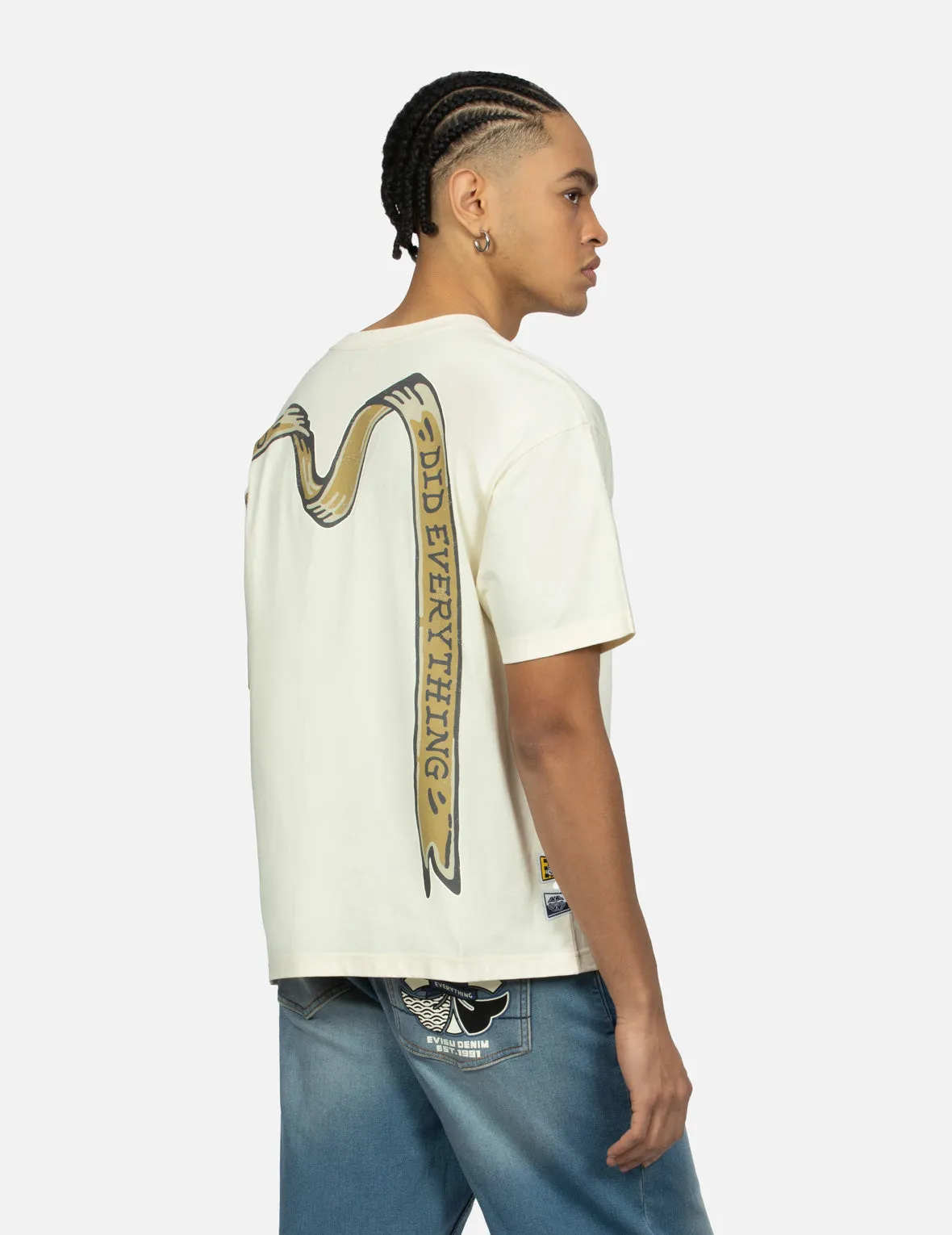 SPRING/ SUMMER COLLECTION 2025 Logo and Ribbon Daicock Print Relax Fit T-shirt