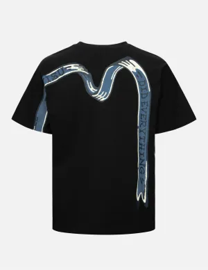 SPRING/ SUMMER COLLECTION 2025 Logo and Ribbon Daicock Print Relax Fit T-shirt