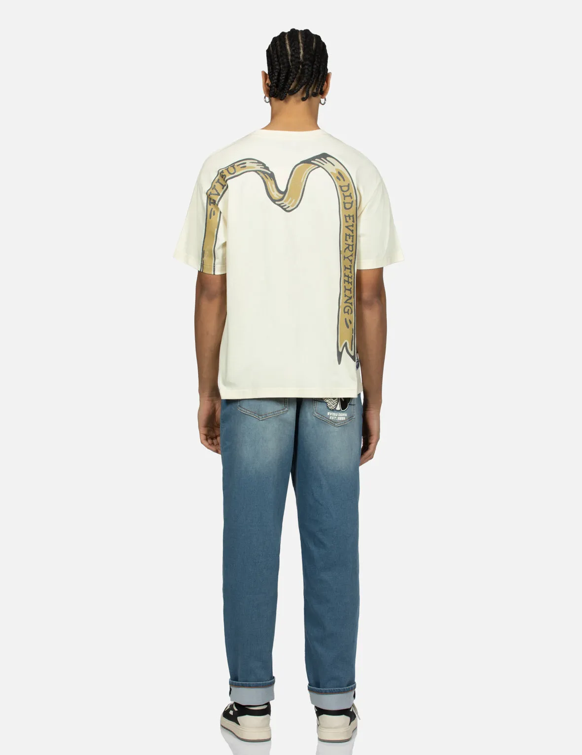 SPRING/ SUMMER COLLECTION 2025 Logo and Ribbon Daicock Print Relax Fit T-shirt