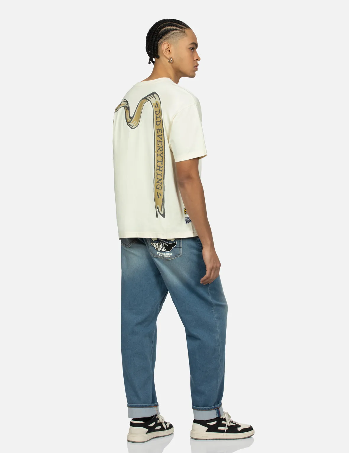SPRING/ SUMMER COLLECTION 2025 Logo and Ribbon Daicock Print Relax Fit T-shirt