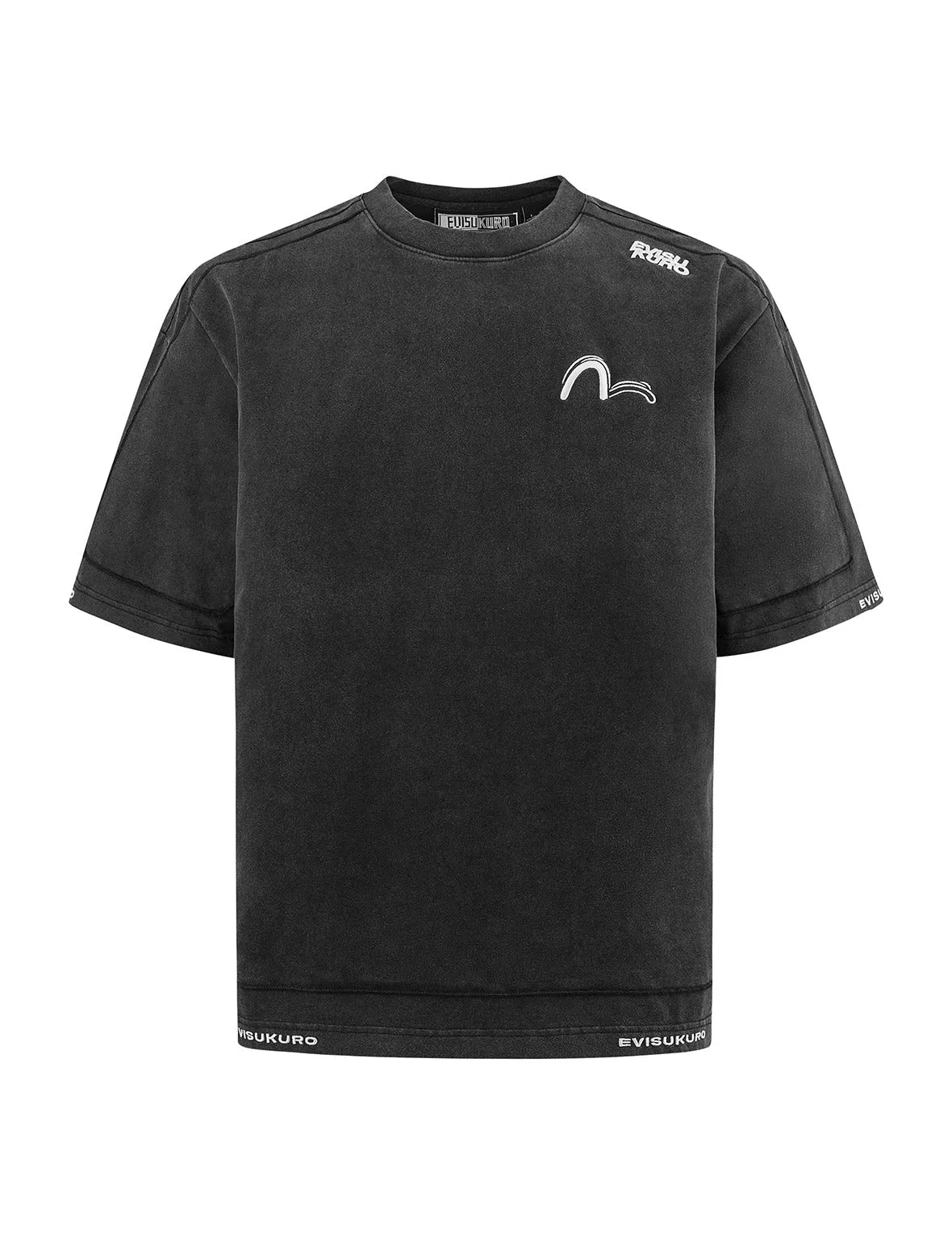SPRING/ SUMMER COLLECTION 2025 Logo and Seagull Embroidery Oversized T-shirt
