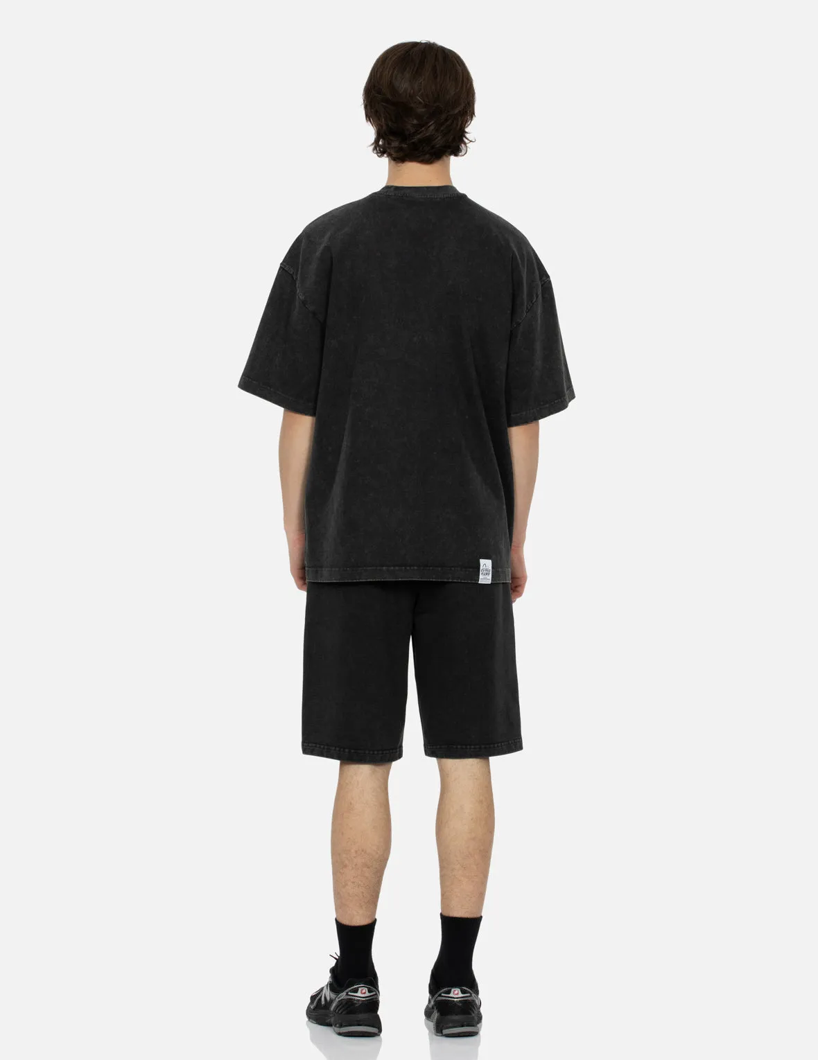 SPRING/ SUMMER COLLECTION 2025 Logo and Slogan Print Oversized Pigment Dye T-Shirt