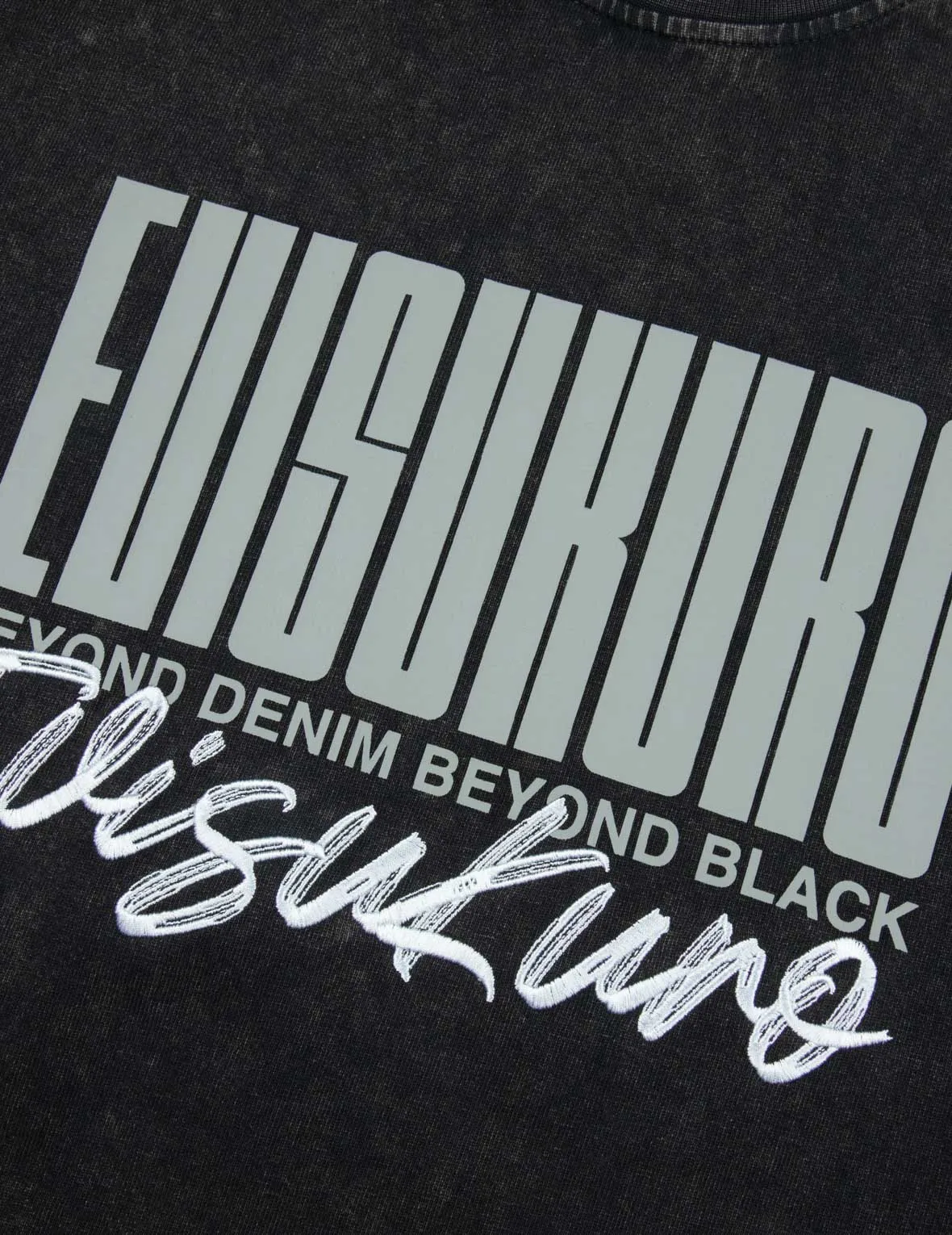 SPRING/ SUMMER COLLECTION 2025 Logo and Slogan Print Oversized Pigment Dye T-Shirt