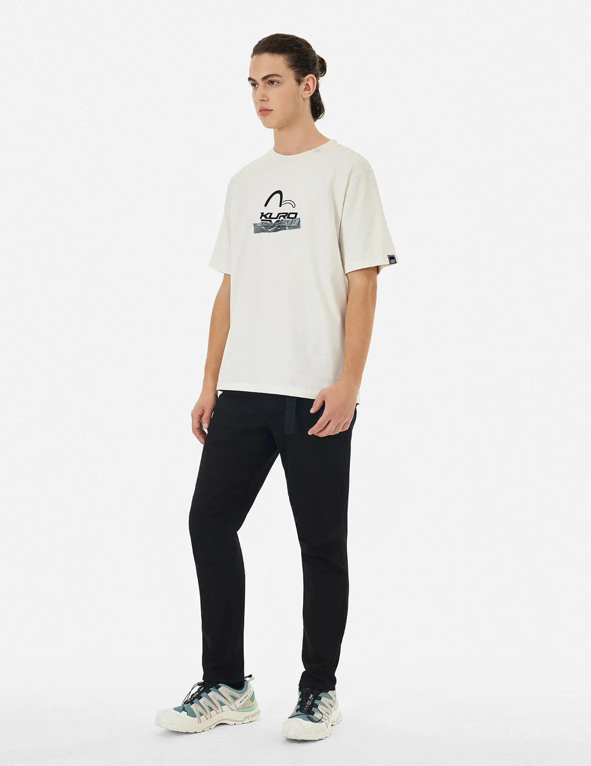 SPRING/ SUMMER COLLECTION 2025 Logo and Tape Print Regular Fit T-shirt
