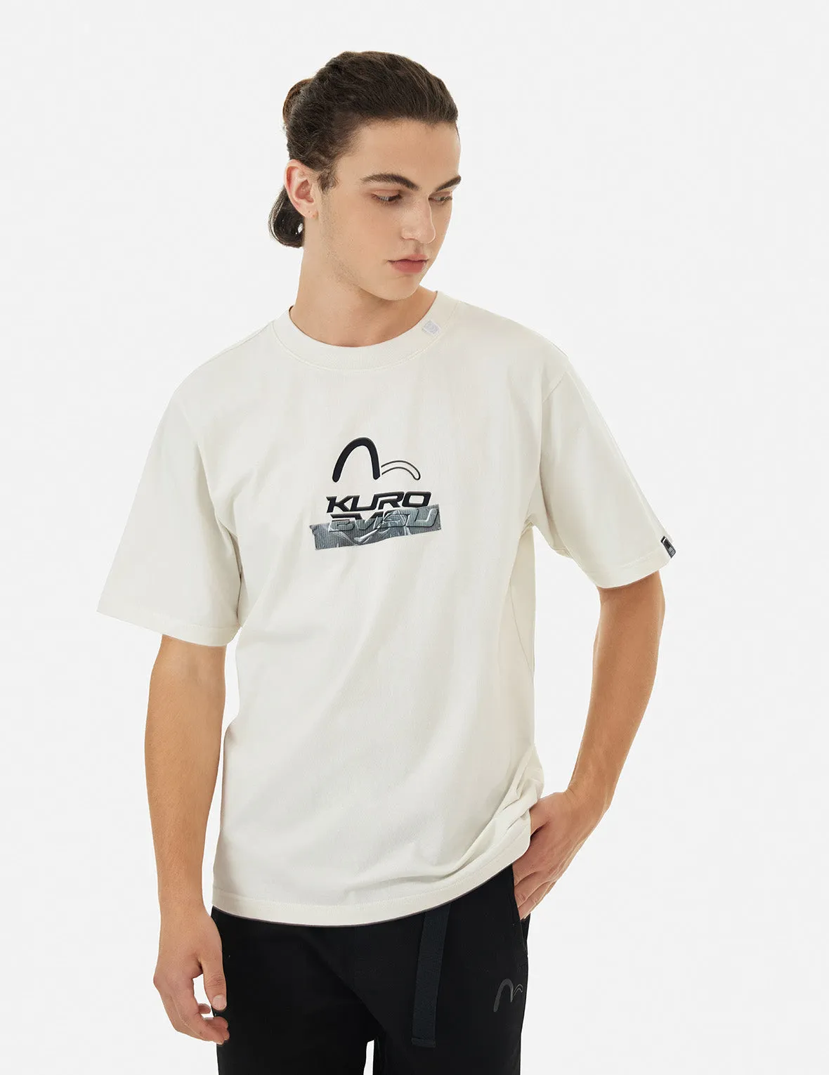 SPRING/ SUMMER COLLECTION 2025 Logo and Tape Print Regular Fit T-shirt