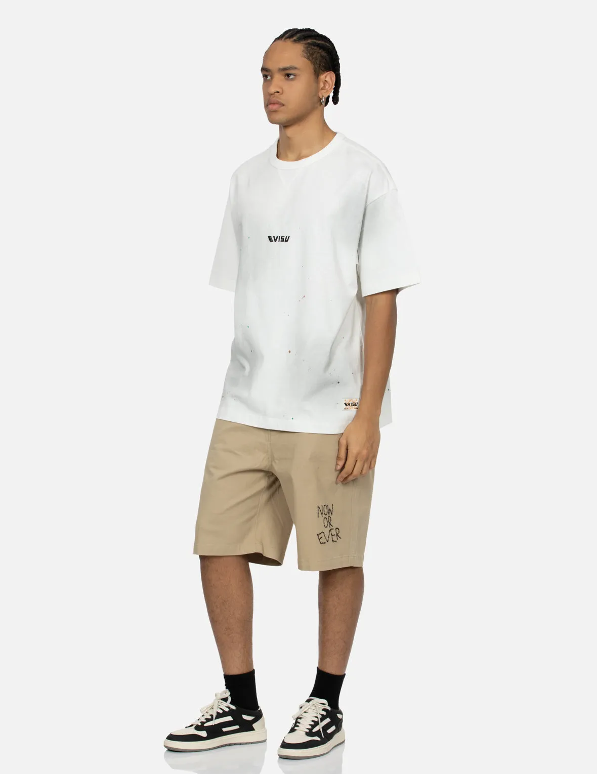 SPRING/ SUMMER COLLECTION 2025 Logo Embroidery and Multi-print Loose Fit T-shirt