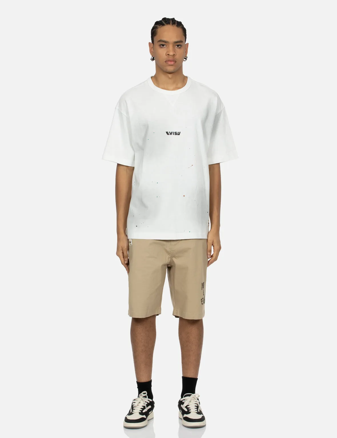 SPRING/ SUMMER COLLECTION 2025 Logo Embroidery and Multi-print Loose Fit T-shirt