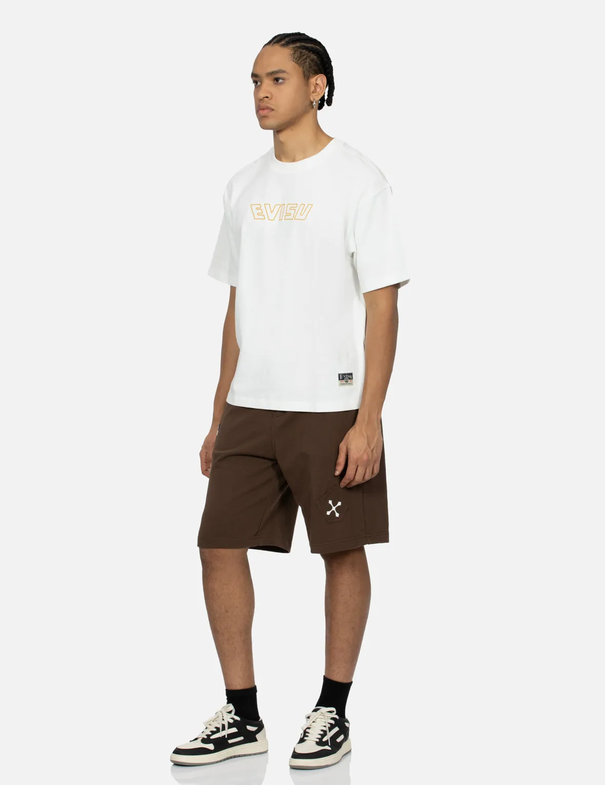 SPRING/ SUMMER COLLECTION 2025 Logo Embroidery and "Soaring Seagull and Dancing Carp" Print Relax Fit T-shirt
