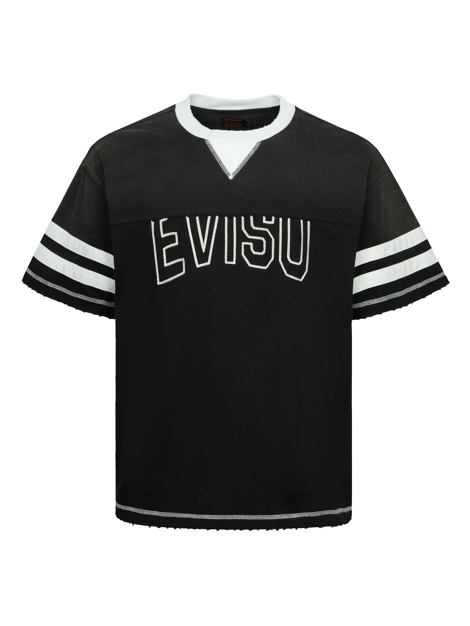 SPRING/ SUMMER COLLECTION 2025 Logo Embroidery Paneling Boxy T-shirt