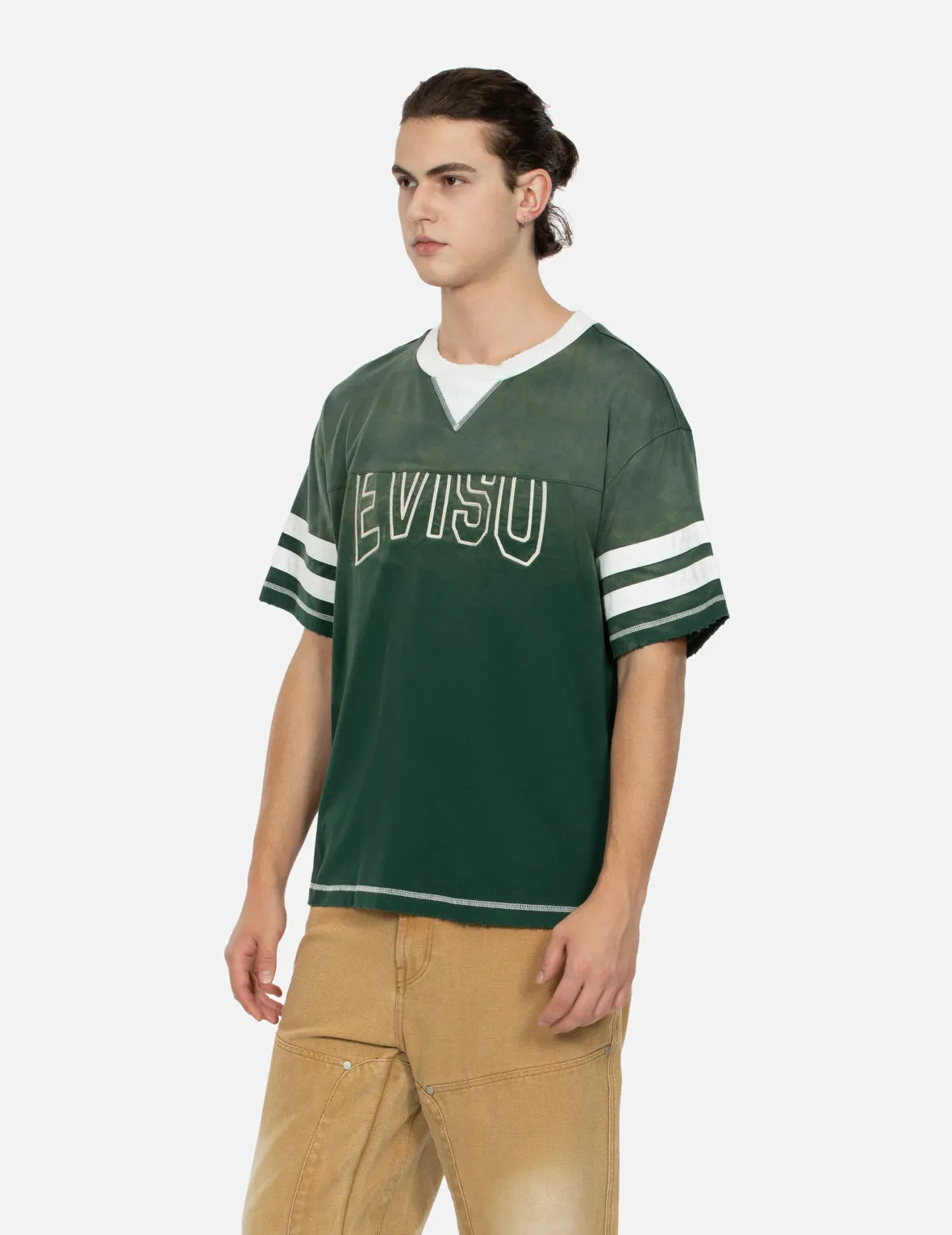 SPRING/ SUMMER COLLECTION 2025 Logo Embroidery Paneling Boxy T-shirt