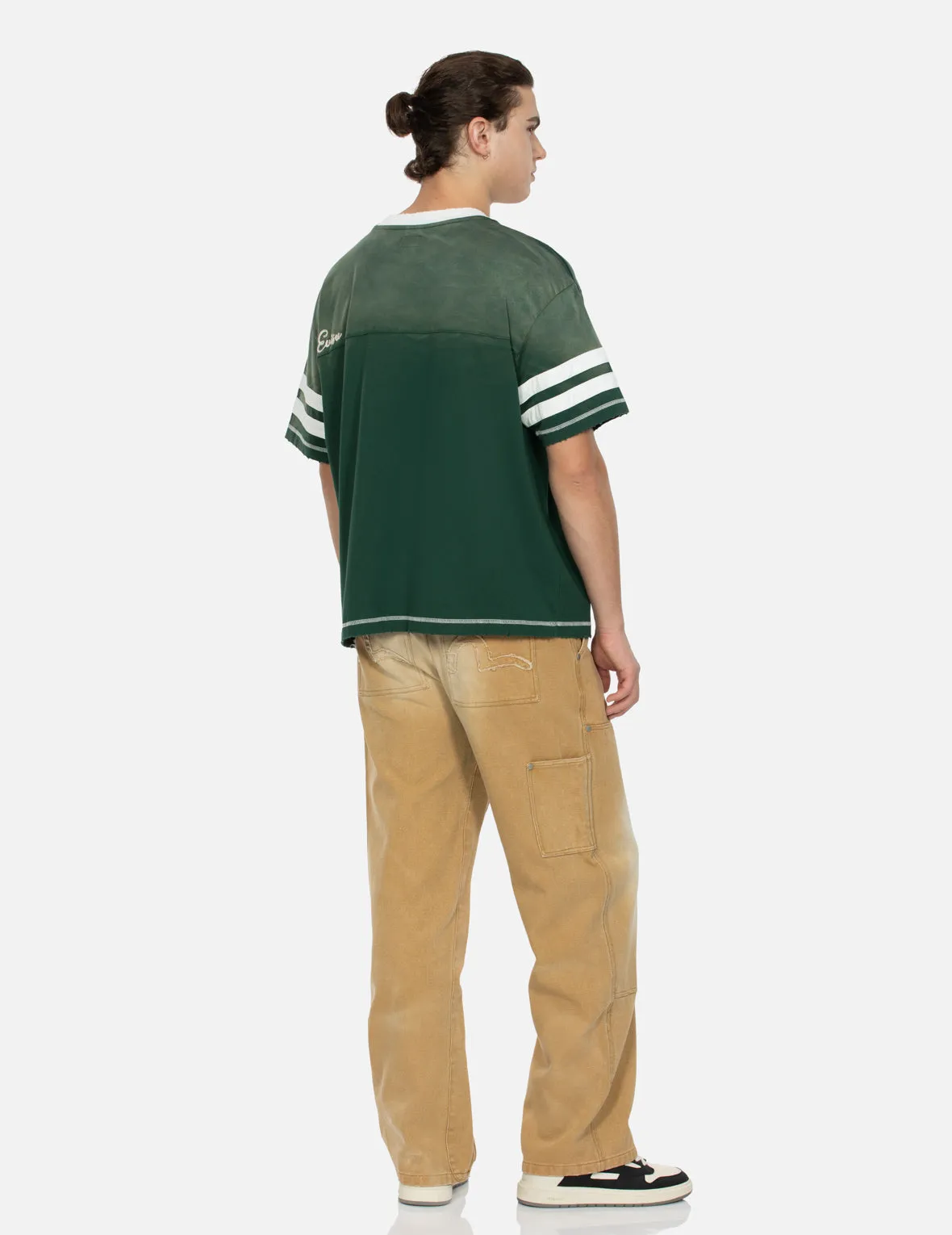 SPRING/ SUMMER COLLECTION 2025 Logo Embroidery Paneling Boxy T-shirt