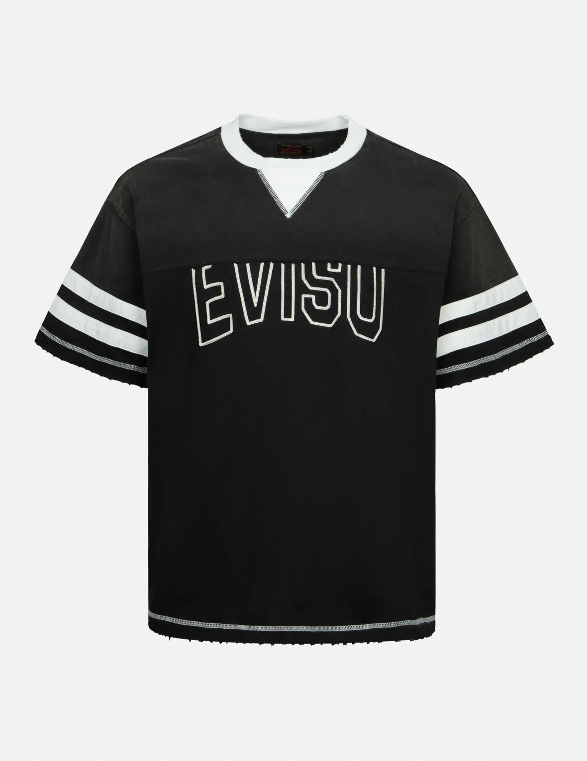 SPRING/ SUMMER COLLECTION 2025 Logo Embroidery Paneling Boxy T-shirt
