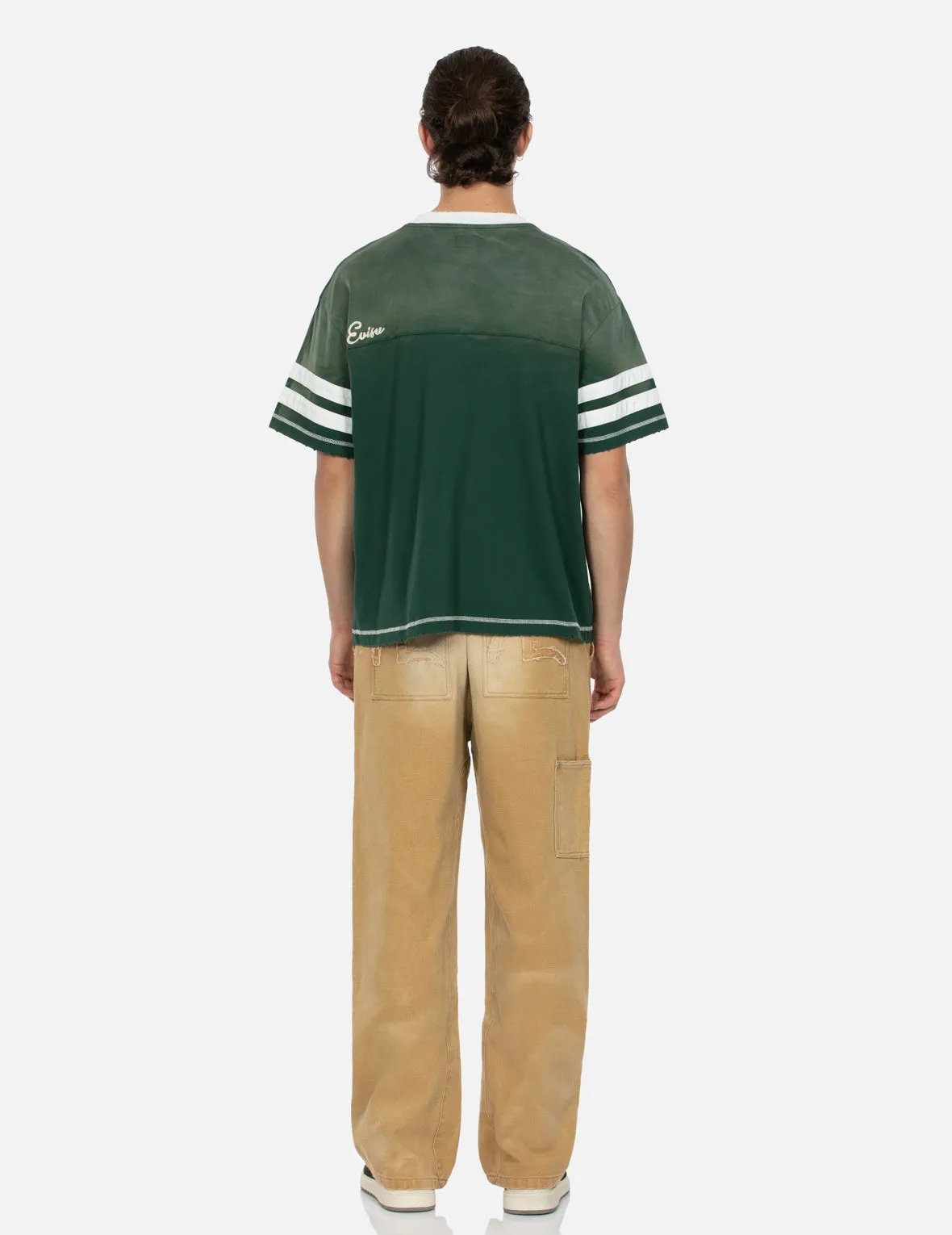 SPRING/ SUMMER COLLECTION 2025 Logo Embroidery Paneling Boxy T-shirt