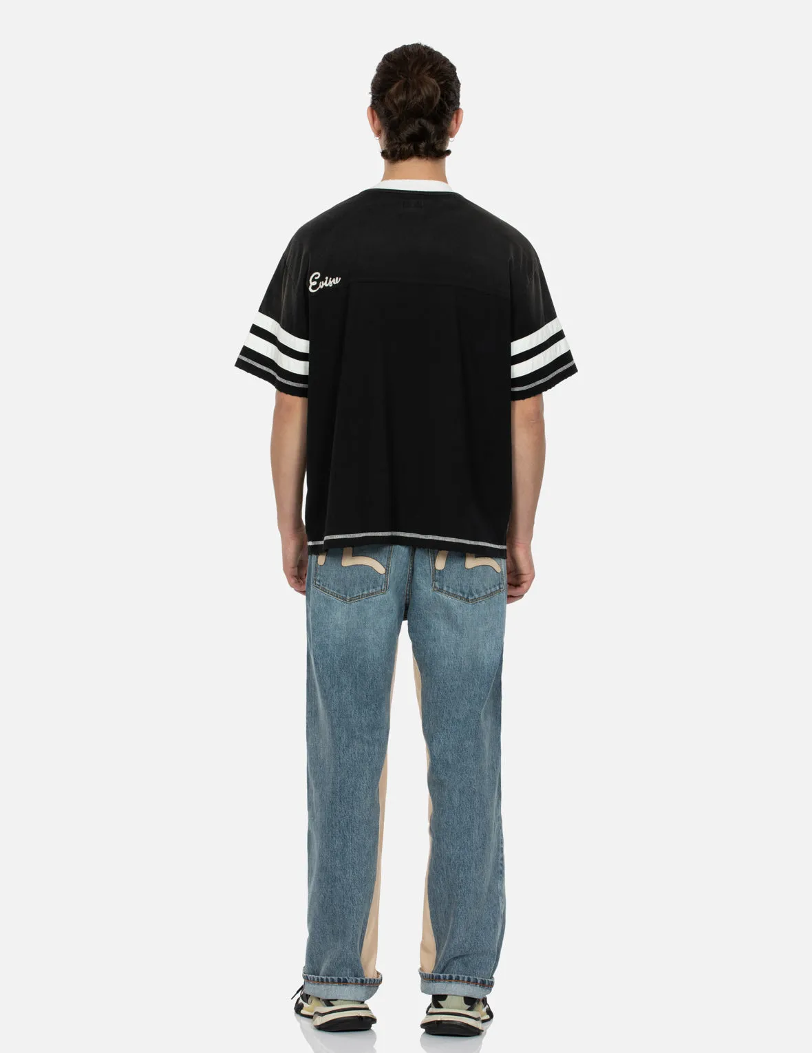 SPRING/ SUMMER COLLECTION 2025 Logo Embroidery Paneling Boxy T-shirt