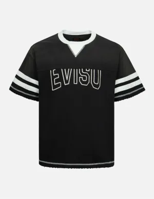 SPRING/ SUMMER COLLECTION 2025 Logo Embroidery Paneling Boxy T-shirt