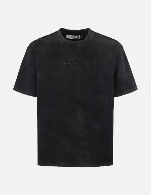 SPRING/ SUMMER COLLECTION 2025 Logo Embroidery Regular Fit Acid-Wash T-Shirt