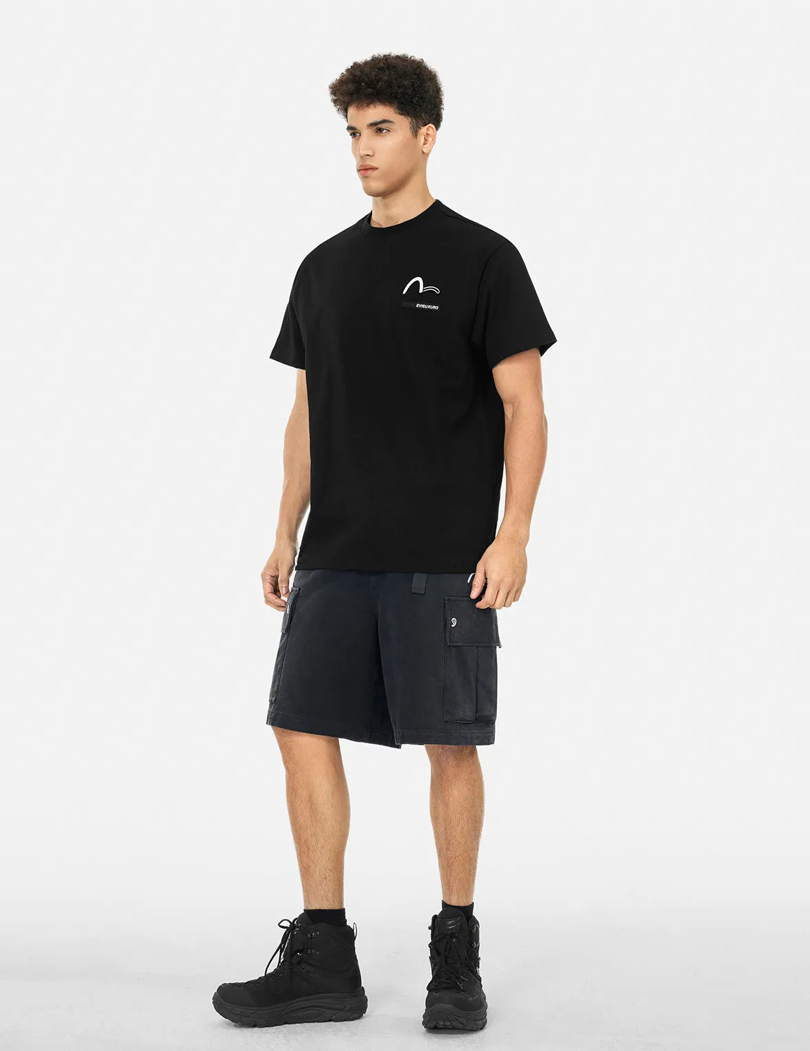 SPRING/ SUMMER COLLECTION 2025 Metallic Logo and Slogan Print Regular Fit T-Shirt