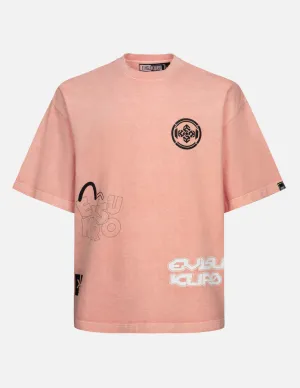 SPRING/ SUMMER COLLECTION 2025 Multi Logo Print Oversized T-Shirt