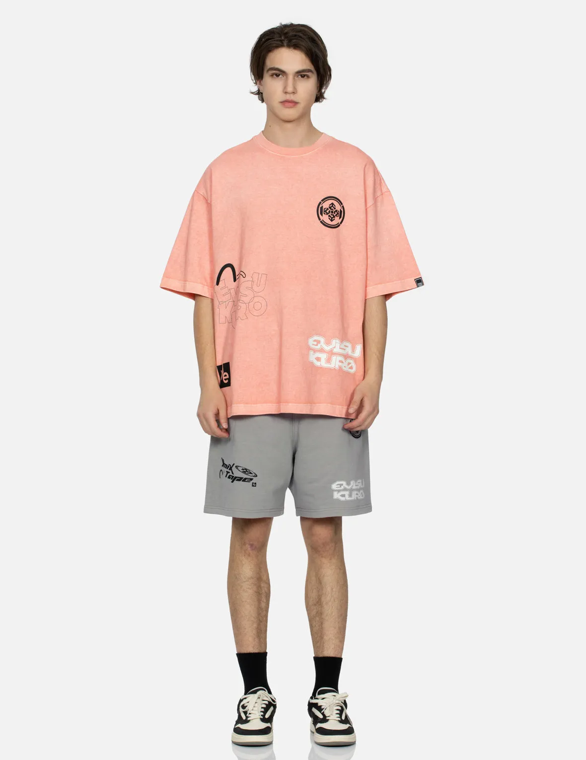 SPRING/ SUMMER COLLECTION 2025 Multi Logo Print Oversized T-Shirt