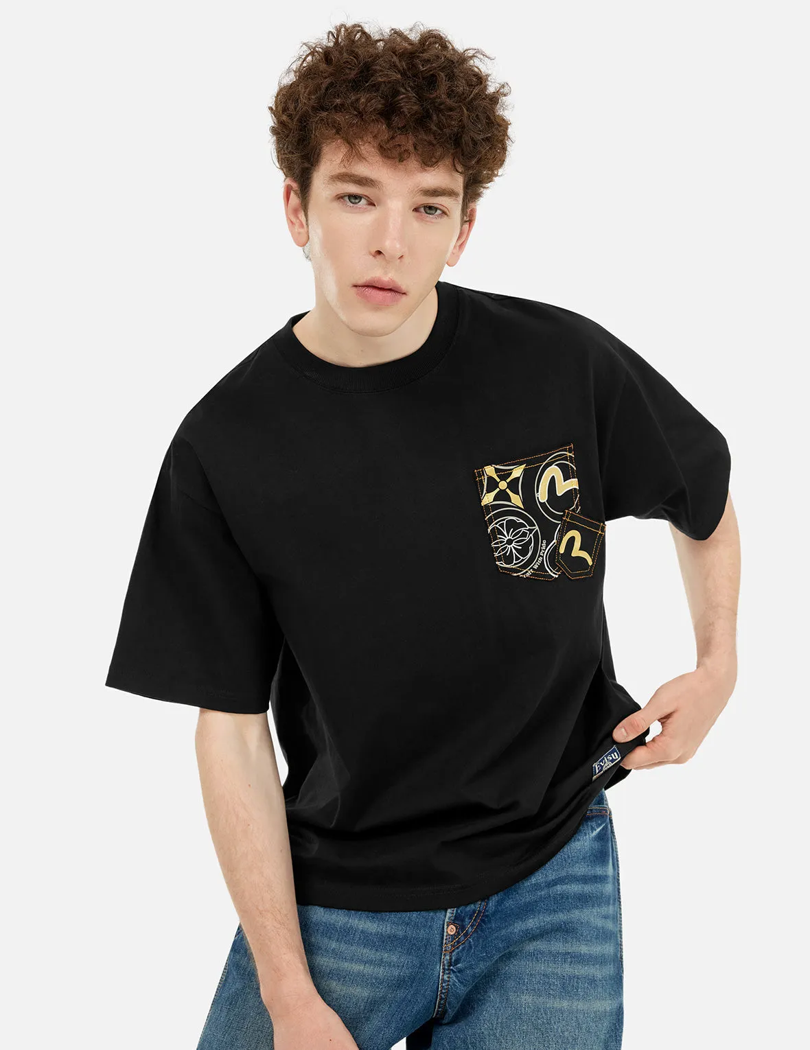 SPRING/ SUMMER COLLECTION 2025 Multi-Pocket and Multi-Print Loose Fit T-shirt