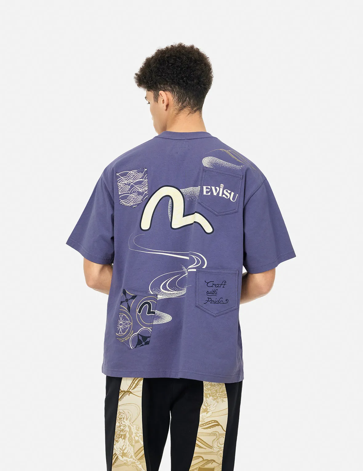 SPRING/ SUMMER COLLECTION 2025 Multi-Pocket and Multi-Print Loose Fit T-shirt