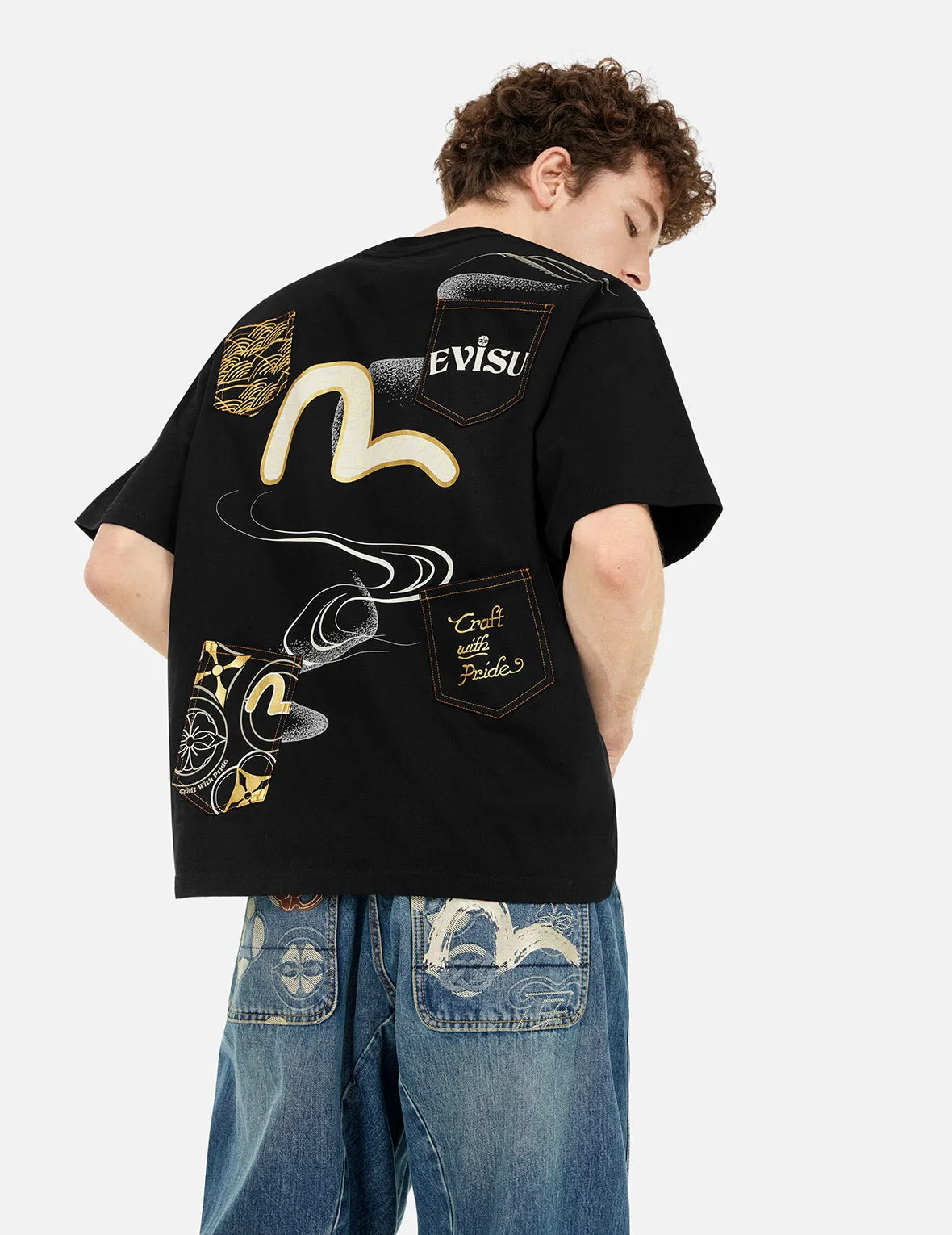 SPRING/ SUMMER COLLECTION 2025 Multi-Pocket and Multi-Print Loose Fit T-shirt