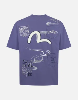 SPRING/ SUMMER COLLECTION 2025 Multi-Pocket and Multi-Print Loose Fit T-shirt