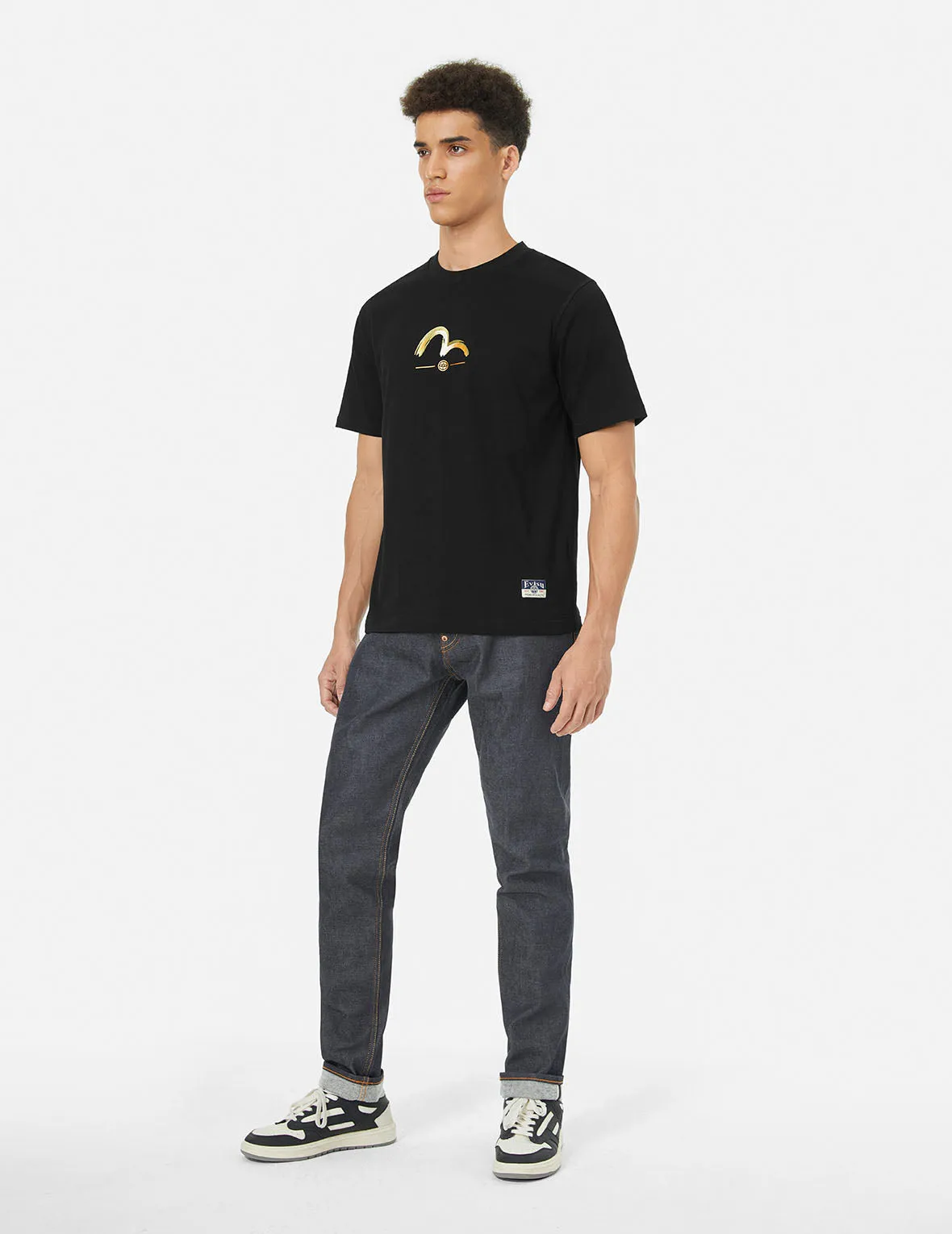 SPRING/ SUMMER COLLECTION 2025 Multi-Pocket Print and Seagull Brushstroke Daicock Print Regular Fit T-Shirt